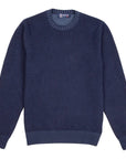 Navy Wool & Cashmere Blend Crewneck Jumper  Robert Old   