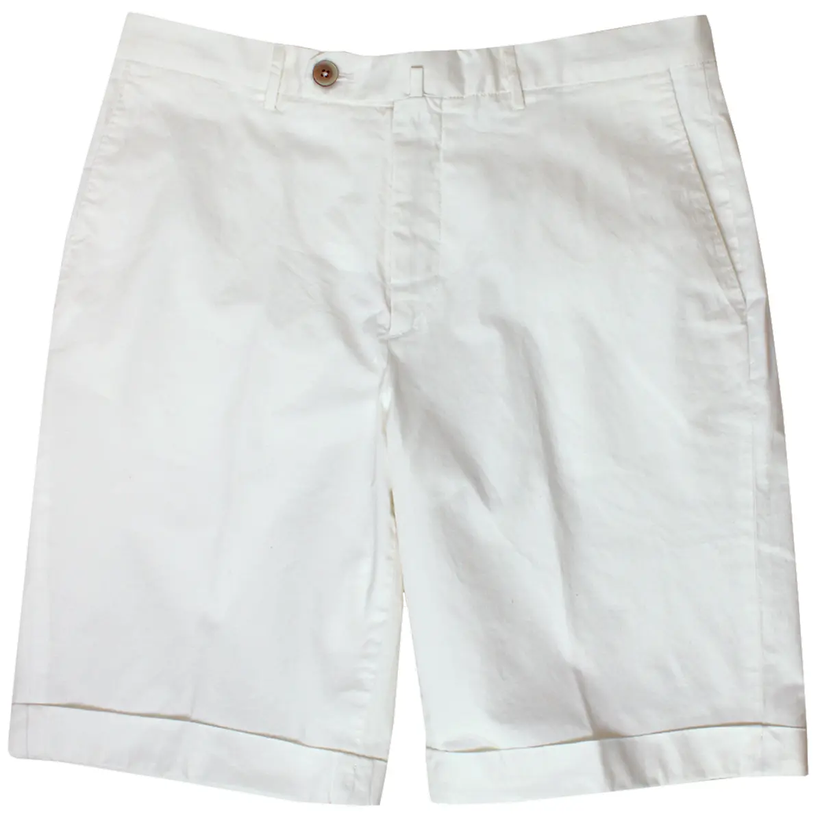 Off-White Cotton Stretch Slim Chino Shorts  Robert Old   