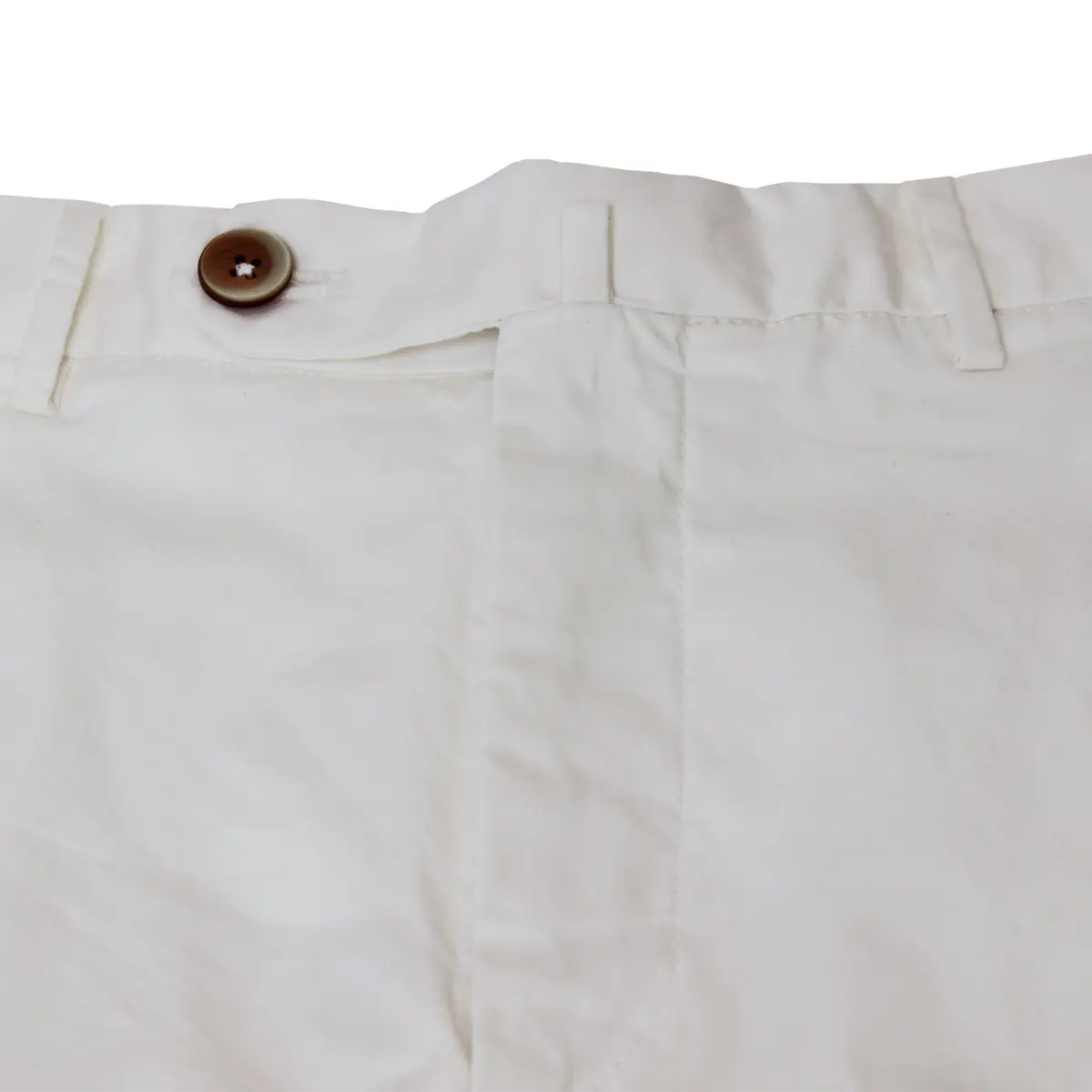 Off-White Cotton Stretch Slim Chino Shorts  Robert Old   