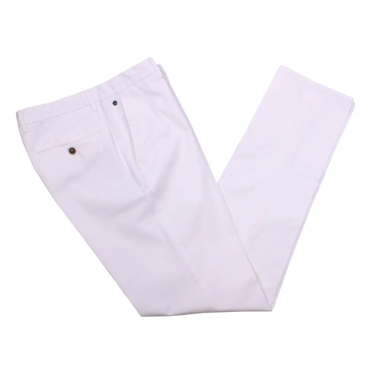Off-White Cotton Stretch Slim Fit Chinos  Robert Old   