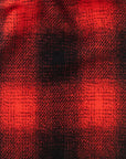 Red & Black Vintage Check Ripple Cashmere Scarf  Robert Old   