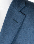 Soft Blue Wool & Cashmere Jacket  Robert Old   