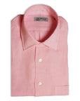 Soft Pink Pure Italian Linen Long Sleeve Shirt  Robert Old   