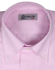 Soft Pink Swiss Cotton Oxford Shirt  Robert Old   