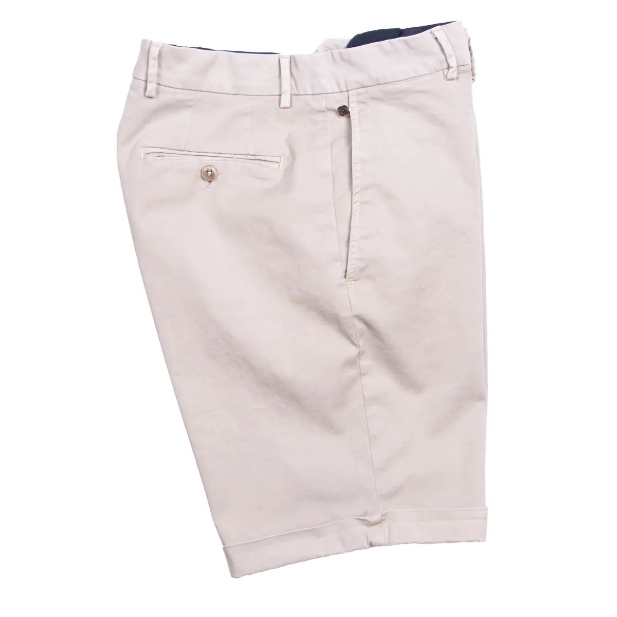 Stone Cotton Stretch Slim Fit Chino Shorts  Robert Old   