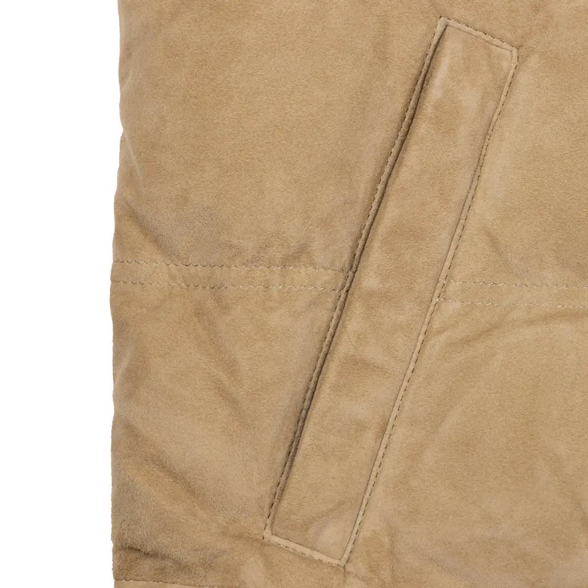 Tan Goat Suede Padded Gilet  Robert Old   