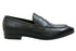 Black Leather Slip-On Loafers SHOES Santoni