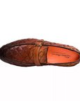 Brown Eco-Friendly Woven Leather Loafers  Santoni   