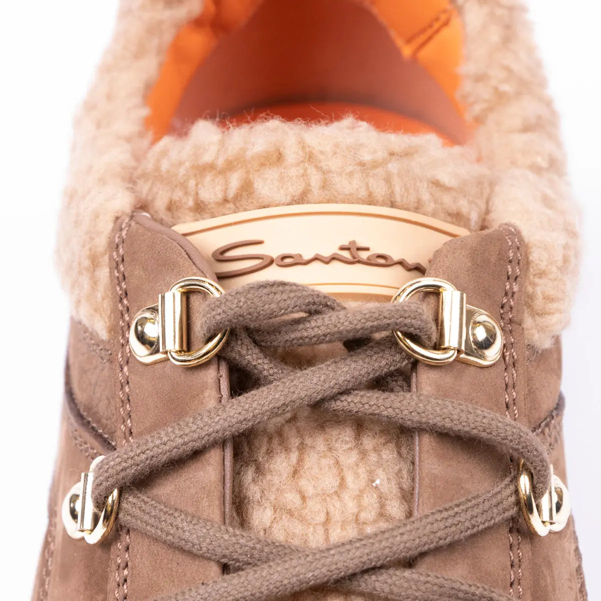 Brown Leather Après-Ski Sneaker Boot  Santoni   