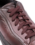 Burgundy Leather Low-Top Sneaker  Santoni   