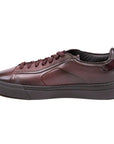 Burgundy Leather Low-Top Sneaker  Santoni   