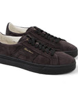 Charcoal Suede Double Buckle Sneaker Sneaker Santoni   