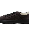 Charcoal Suede Double Buckle Sneaker Sneaker Santoni   