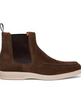 Dark Brown Suede Chelsea Boot  Santoni   