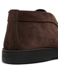 Dark Brown Suede Desert Boots Boots Santoni   