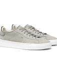 Grey Nubuck Low-Top Sneaker  Santoni   