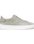 Grey Nubuck Low-Top Sneaker  Santoni   