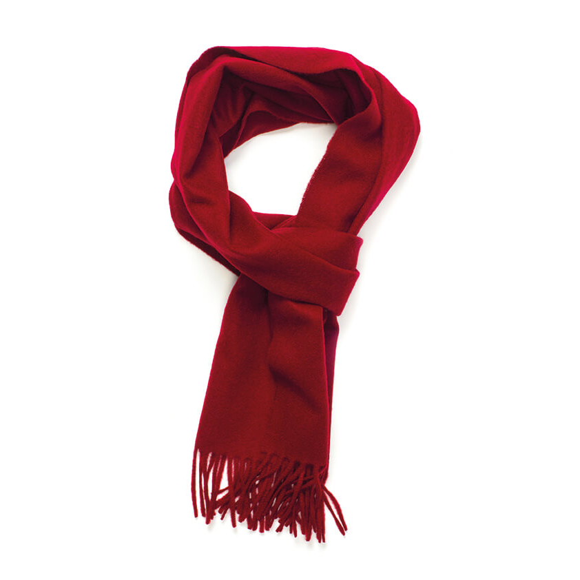 Red Pure Cashmere Scarf  Robert Old   