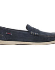 Blue Navy Dan Boat Flesh Out Suede Loafers  Sebago   