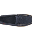 Blue Navy Dan Boat Flesh Out Suede Loafers  Sebago   