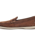 Dark Brown Dan Boat Flesh Out Suede Loafers  Sebago   