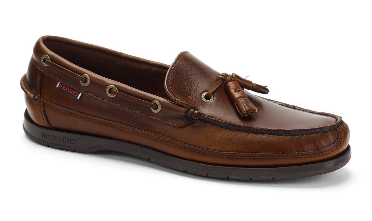 Brown Gum Ketch Waxed Leather Loafer  Sebago   