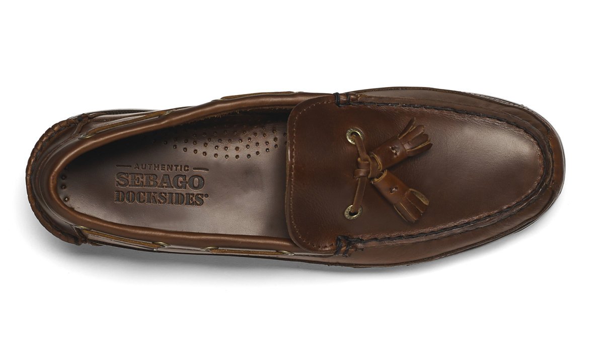 Brown Gum Ketch Waxed Leather Loafer  Sebago   