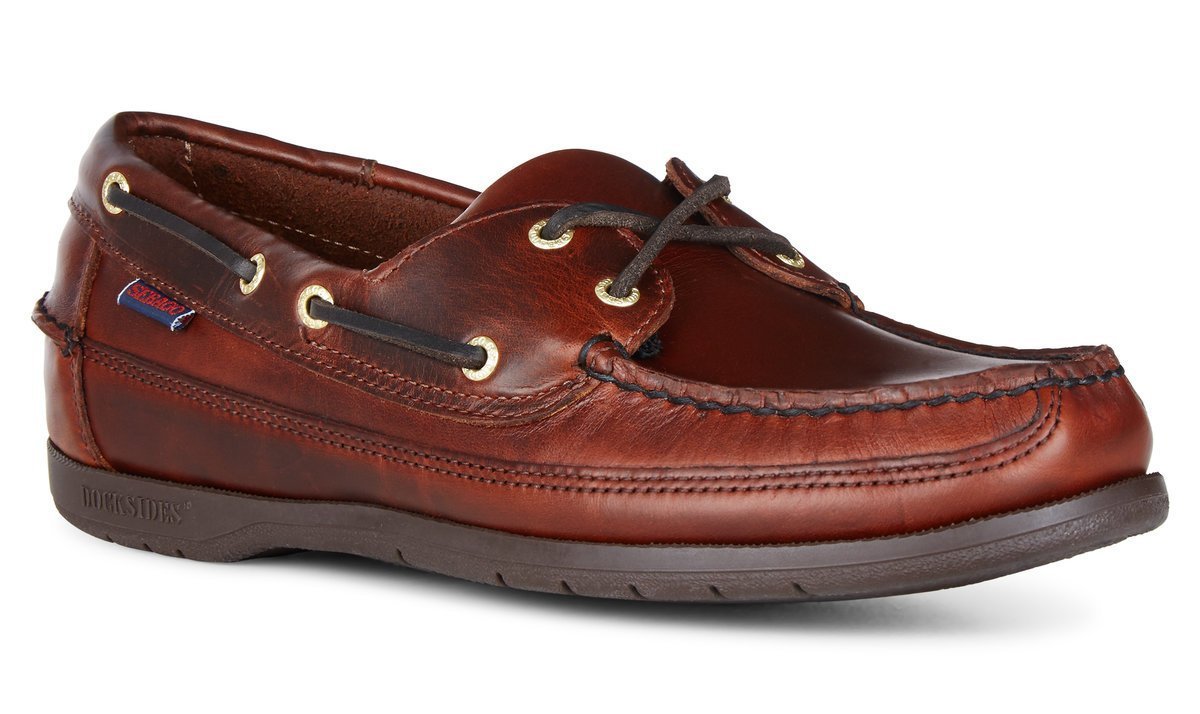 Brown Gum Schooner Waxed Leather Boat Shoe  Sebago   