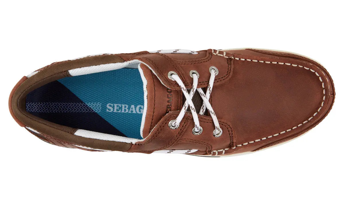 Brown Triton Leather Boat Shoe  Sebago   