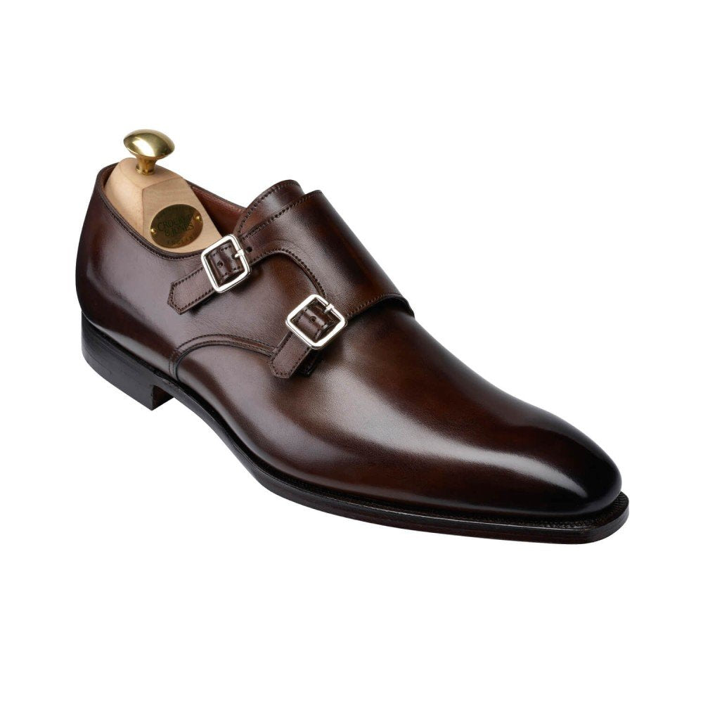 Seymour III Calf Leather Double Buckle Monk Shoes  Crockett & Jones   