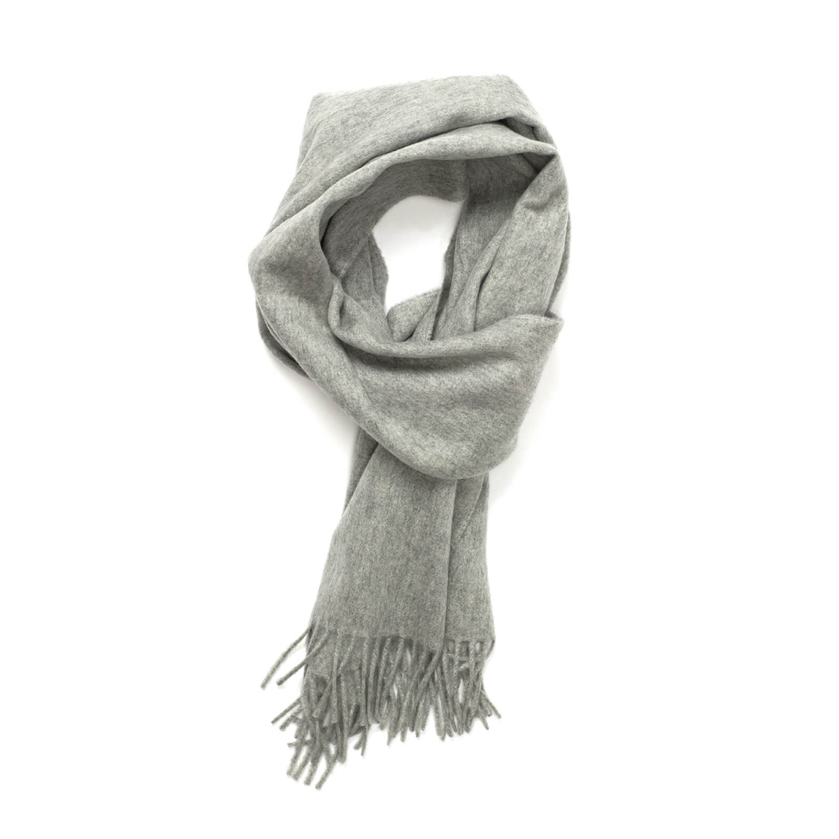 Silver Grey Classic Cashmere Scarf  Robert Old   