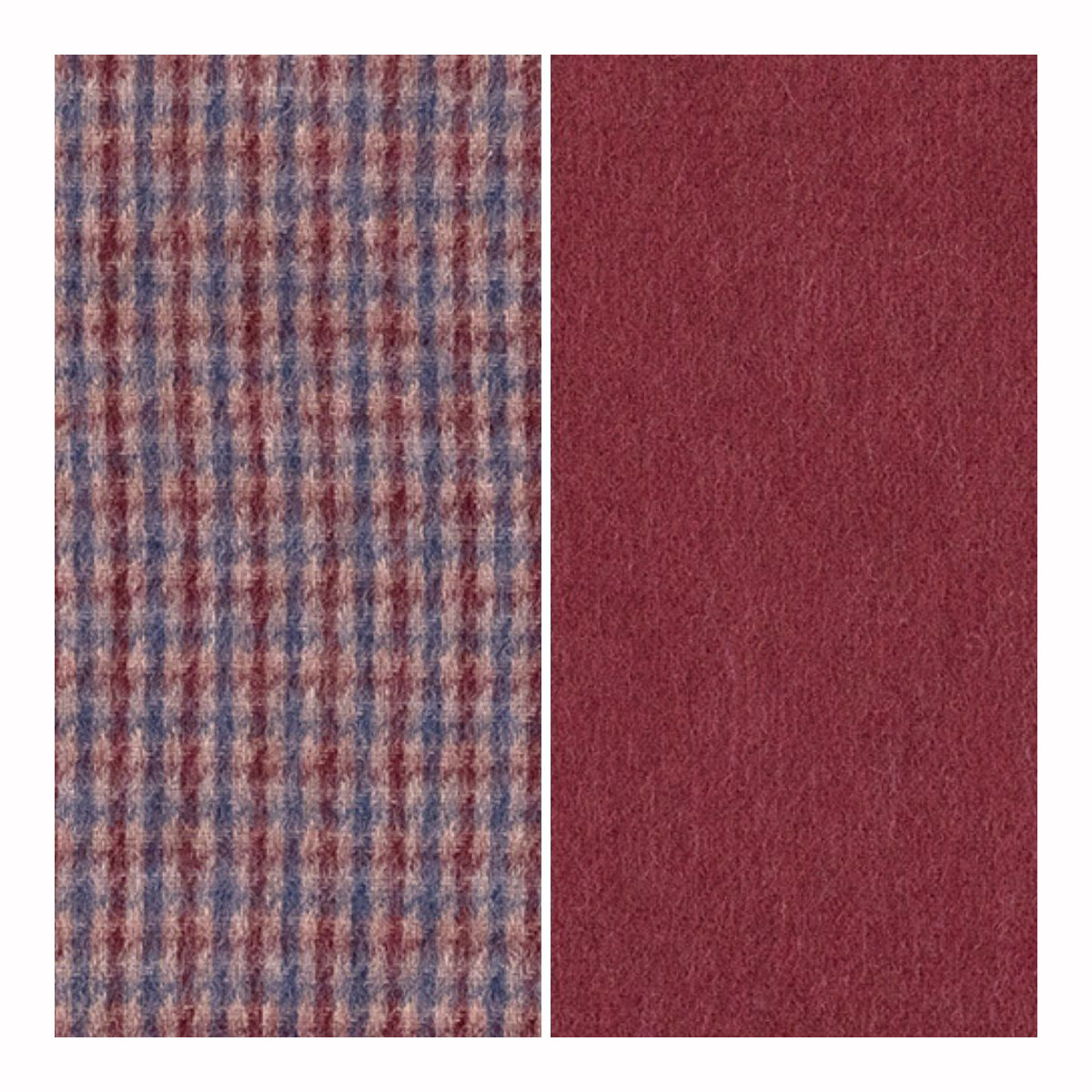 Claret & Beige Double Faced 100% Cashmere Scalf  Robert Old   