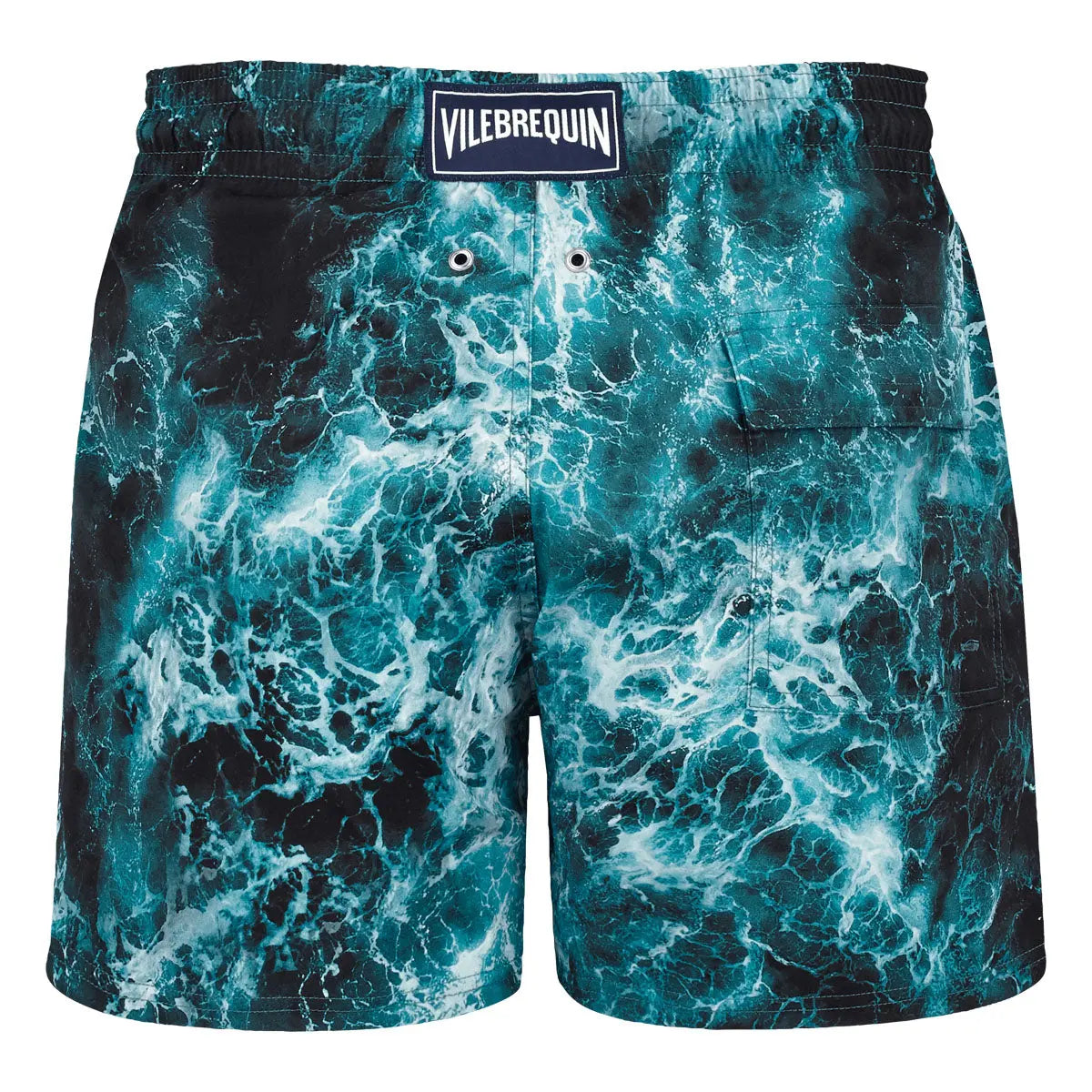 Blue ‘Ocean Print’ Moorise Stretch Swim Shorts  Vilebrequin   