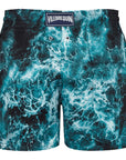 Blue ‘Ocean Print’ Moorise Stretch Swim Shorts  Vilebrequin   