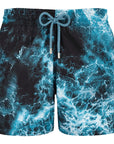 Blue ‘Ocean Print’ Moorise Stretch Swim Shorts  Vilebrequin   