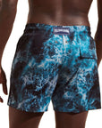 Blue ‘Ocean Print’ Moorise Stretch Swim Shorts  Vilebrequin   