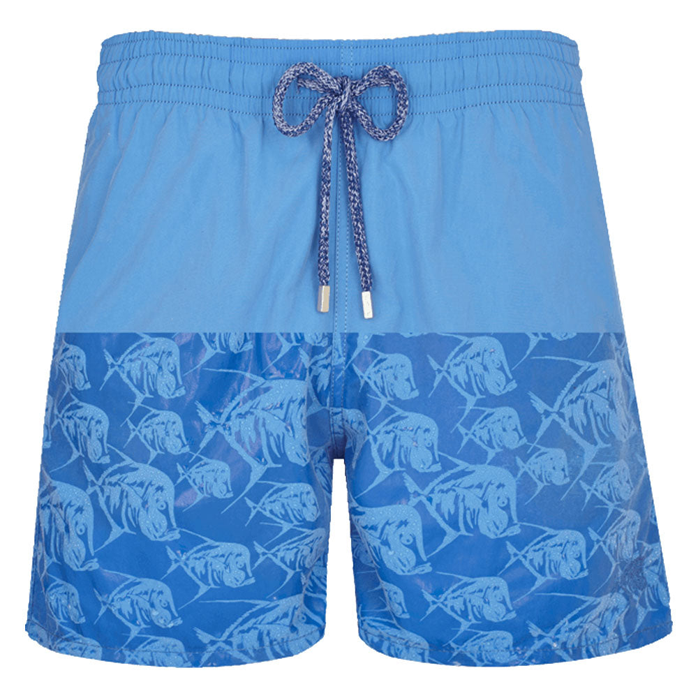Blue ‘Piranhas’ Water-Reactive Swim Shorts  Vilebrequin   