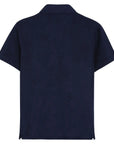 Navy Logo Terry Polo Shirt  Vilebrequin   