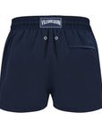 Navy Wool ‘Micro-Carreaux’ Milton Swim Shorts  Vilebrequin   