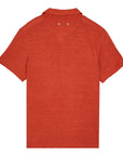 Tomette Red Linen Pyramid Polo Shirt  Vilebrequin   