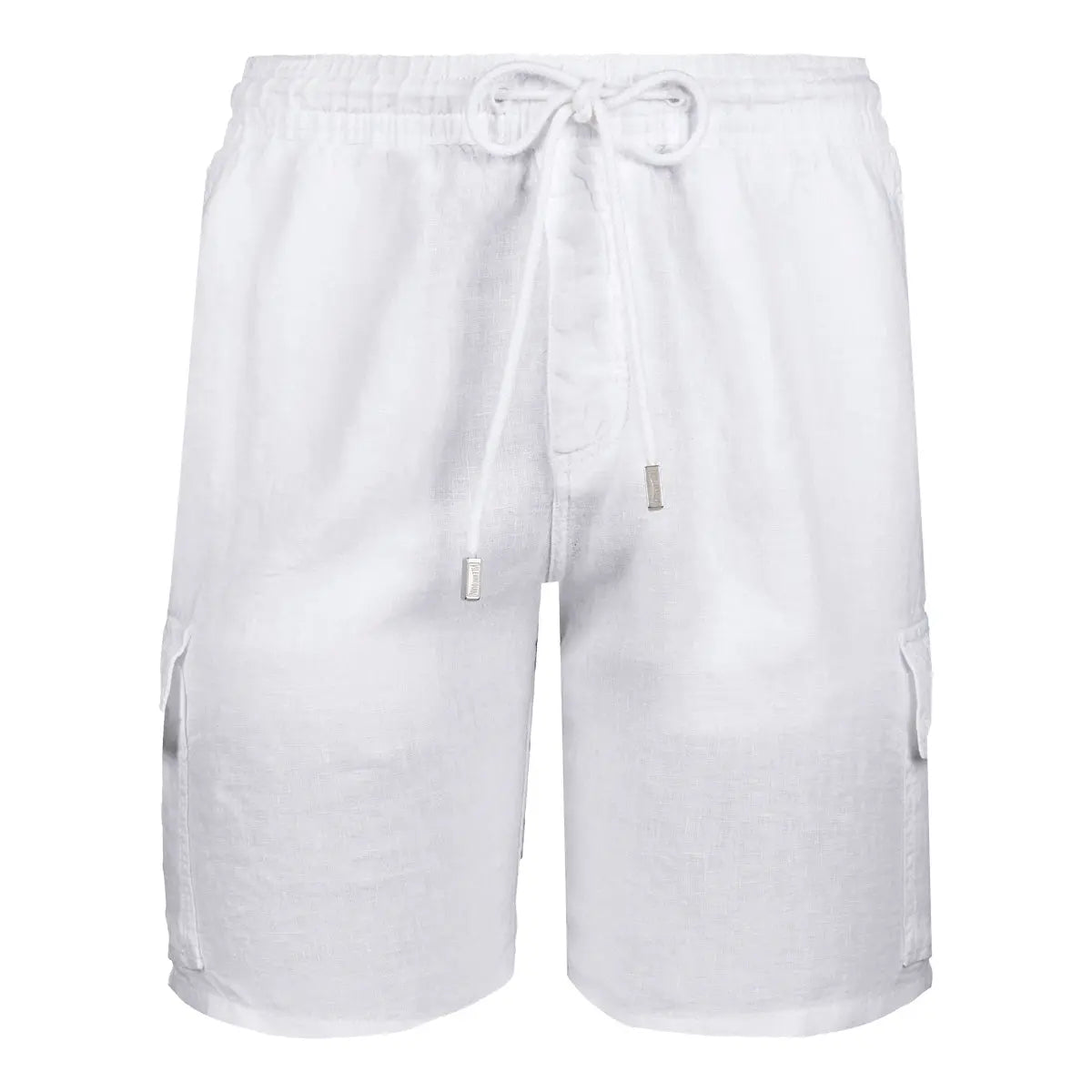 White Linen Bermuda Cargo Shorts  Vilebrequin   