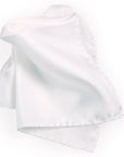 White Pure Silk Pocket Square HANDKERCHIEFS Robert Old